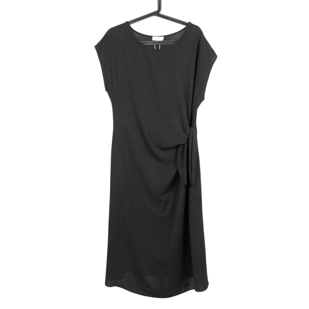 See You Monday Dress XL Womens Black Waist Tue Short Sleeve LBD Career Casual - Picture 5 of 7